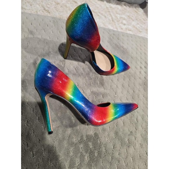 Rainbow glitter 4" heels.size 9 mix no.6 - Picture 4 of 4